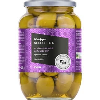 Aceitunas gordal de Sevilla IGP frasco 400 g neto escurrido - El Corte Ingles Selection