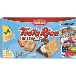 Choco Guay galletas tostadas rellenas de chocolate y crema de leche estuche 168 g - Cuetara Tosta Rica