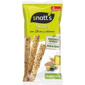 Palitos de cereales con olivas y sésamo bolsa 60 g - Snatt's