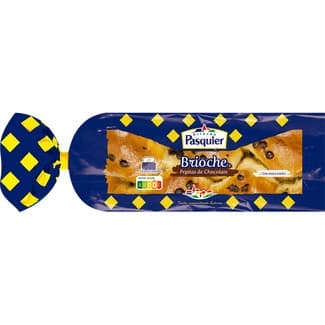 Brioche trenzado con pepitas de chocolate con masa madre bolsa 550 g - Pasquier