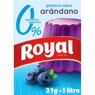 Gelatina sabor arándano light 0% azúcares paquete 31 g - Royal