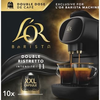 Café Double Ristretto intensidad 11 estuche 10 cápsulas XXL exclusivas para máquinas L'OR Barista - L'or Barista