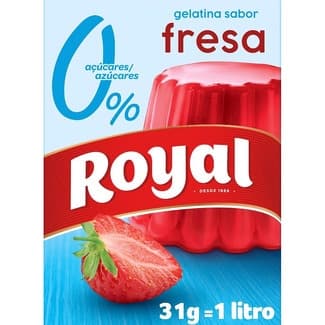 Gelatina sabor fresa con vitamina C caja 31 g - Royal