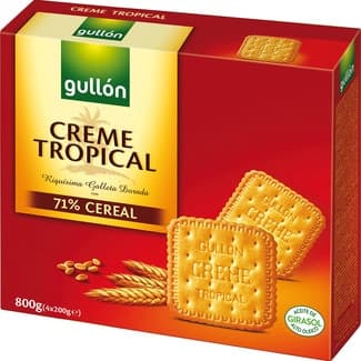 Galletas dorada con cereales caja 800 g - Gullon Creme Tropical