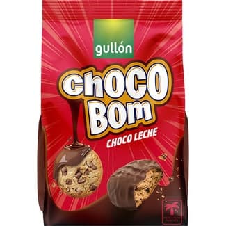 Choco Bom galletas recubiertas con chocolate con leche paquete 200 g - Gullon