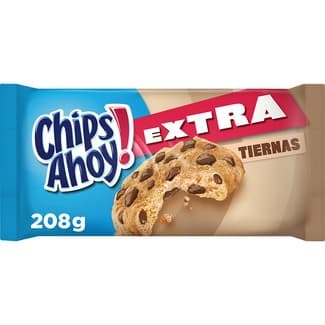 Extra Tiernas galletas con pepitas de chocolate paquete 208 g - Chips Ahoy