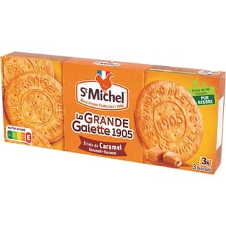 Galletas de mantequilla grandes con caramelo estuche 150 g - St Michel