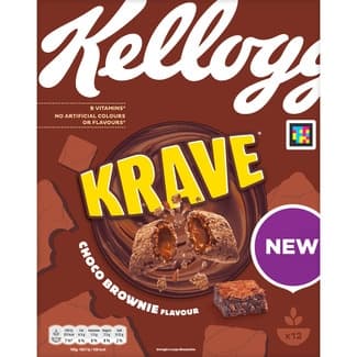 Cereales de desayuno rellenos sabor choco brownie paquete 375 g - Kellogg's Krave