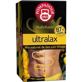Multinfusión Ultralax mix natural de sen con hinojo estuche 20 bolsitas - Pompadour