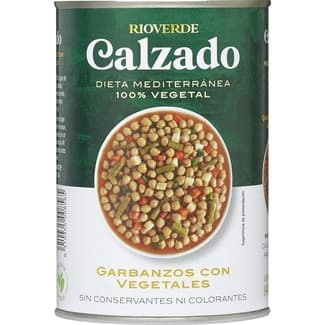 Garbanzos con vegetales sin colesterol lata 400 g - Calzado