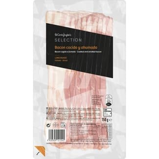 Bacon cocido y ahumado en lonchas sin gluten envase 150 g - El Corte Ingles Selection