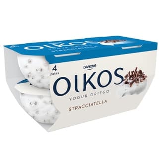 Yogur griego stracciatella pack 4 unidades 110 g - Danone Oikos