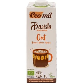 Barista Profesional bebida de avena ecológica sin lactosa brik 1 l - Ecomil