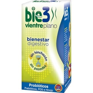 Vientre Plano bienestar digestivo probióticos con FOS e hinojo envase 24 sobres - Bio3
