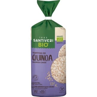 Organic Bio tortitas de arroz integral con quinoa ecológicas y sin gluten bolsa 100 g - Santiveri