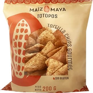 Totopos de maíz fritos bolsa 200 g - Maiz Maya