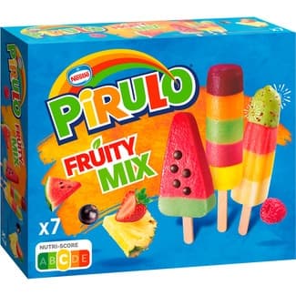 Fruity mix helado sabor frutas 7 unidades estuche 411 ml - Nestle Pirulo