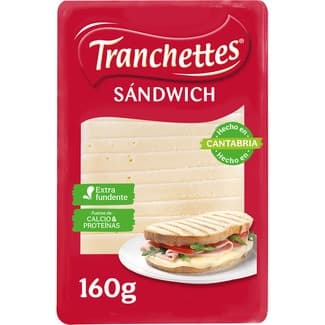 Queso fundido sándwich extra fundente en lonchas envase 160 g - Tranchettes