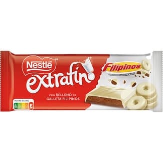 Chocolate blanco con relleno de galleta filipinos tableta 84 g - Nestle Extrafino