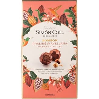 Bombón de chocolate con leche y praliné de avellana estuche 144 g - Simon Coll