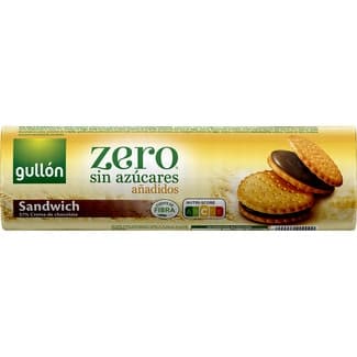 Galletas sandwich con 37% de chocolate sin azúcares añadidos paquete 250 g - Gullon Zero