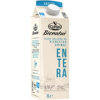 Leche entera gallega brik 1 l - Clesa