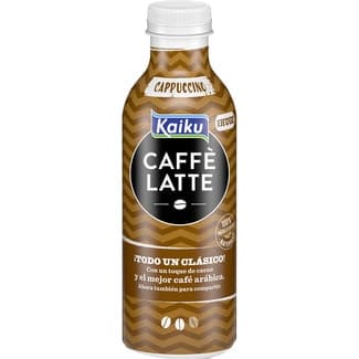 Caffé Latte Capuccino bebida láctea de café arábica con leche fresca semidesnatada y cacao botella 650 ml - Kaiku