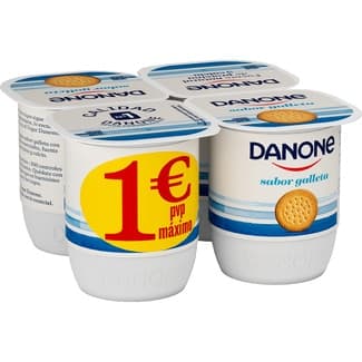 Yogur sabor galleta sin gluten pack 4 unidades 120 g - Danone