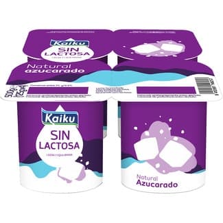 Sin lactosa natural azucarado pack 4 unidades 125 g - Kaiku