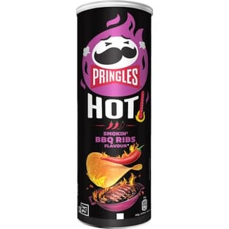 Aperitivos de patata hot smokin bbq ribs flavour lata 160 g - Pringles
