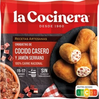 Croquetas de cocido casero con jamón serrano bolsa 500 g - La Cocinera Recetas Artesanas