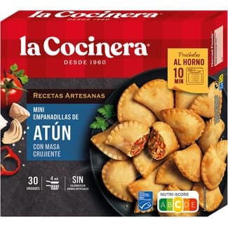 Mini empanadillas de atún 30 unidades estuche 450 g - La Cocinera Recetas Artesanas