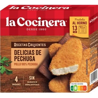 Recetas Crujientes delicias de pechuga 4 unidades estuche 330 g - La Cocinera