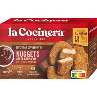 Recetas Crujientes nuggets de pollo con salsa barbacoa 12 unidades estuche 350 g - La Cocinera