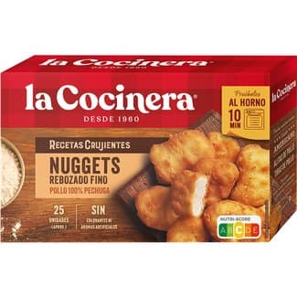 Recetas Crujientes nuggets de pollo rebozado fino familiar 25 unidades estuche 400 g - La Cocinera