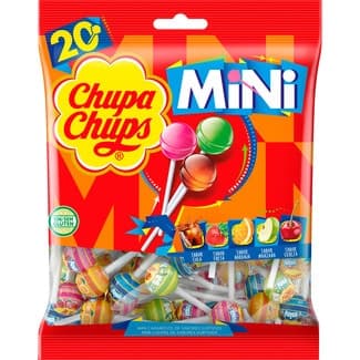 Mini caramelo con palo de sabores variados sin gluten bolsa 20 unidades - Chupa Chups