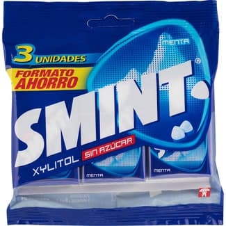 Caramelos duros sin gluten y sin azúcar sabor menta formato ahorro pack 3 unidades envase 24 g - Smint