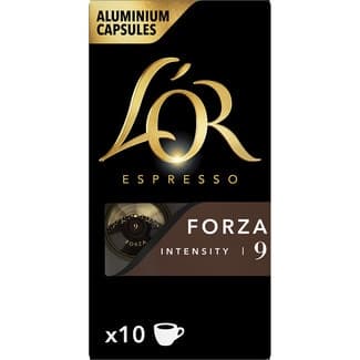 Café Forza intensidad 9 estuche 10 cápsulas compatibles con máquinas Nespresso - L'or Espresso