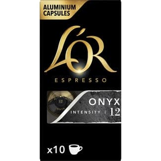 Café intensidad 12 Onyx estuche 10 cápsulas compatibles con máquinas Nespresso - L'or Espresso