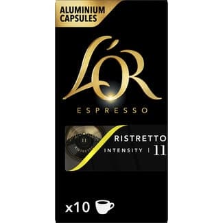 Café Ristretto intensidad 11 estuche 10 cápsulas compatibles con máquinas Nespresso - L'or Espresso