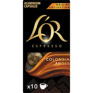 Café Colombia Andes Origins Collection estuche 10 cápsulas compatibles con máquinas Nespresso - L'or Espresso