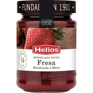 Mermelada extra de fresa 65% de fruta frasco 340 g - Helios