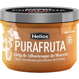 Mermelada de albaricoque de Murcia sin gluten frasco 250 g solo con azúcares procedentes de la fruta - Helios Purafruta