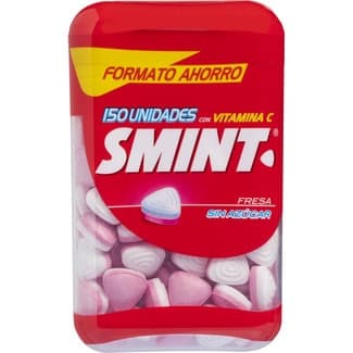 Caramelo duros sin gluten y sin azúcar sabor fresa formato ahorro envase 105 g - Smint