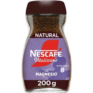 Café soluble natural con magnesio intensidad 8 frasco 200 g - Nescafe Vitalissimo