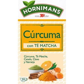 Infusión de cúrcuma con té matcha, canela, clavo y naranja estuche 20 bolsitas - Hornimans