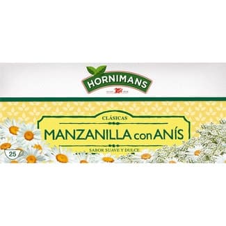 Infusión de manzanilla con anís estuche 25 bolsitas - Hornimans