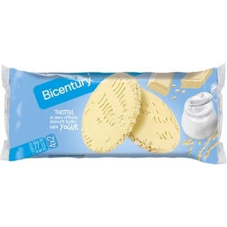 Tortitas de arroz integral sabor yogur packs 4x2 unidades envase 130,4 g - Bicentury