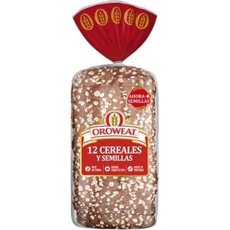 Pan de molde 12 cereales y semillas bolsa 550 g - Oroweat