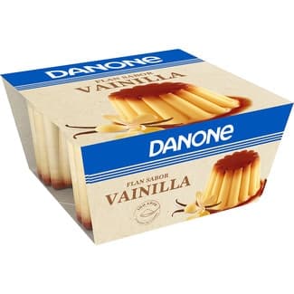 Flan sabor vainilla pack 4 unidades 100 g - Danone